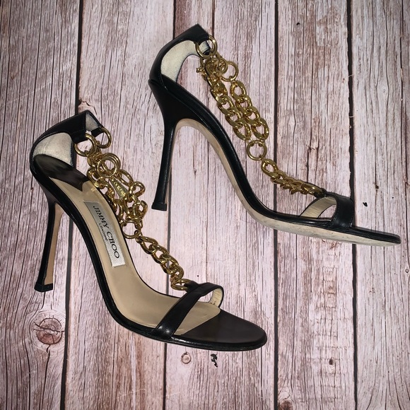 Jimmy Choo Leather Heels with chain size 7 - Picture 11 of 16